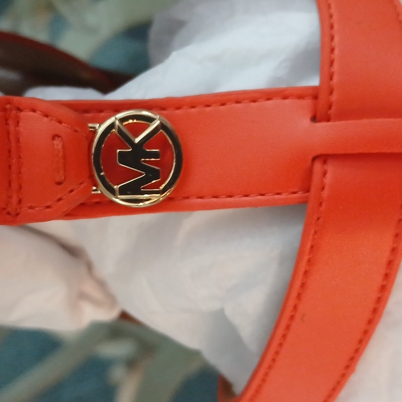 Michael Kors Orange Sasha Flat Sandals - Picture 2 of 4